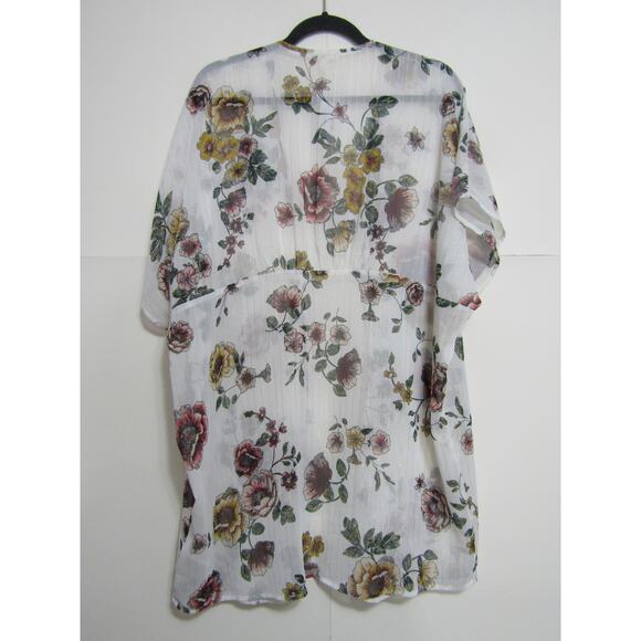 Maurices Floral Wrap Cover Top Womens sz S/M Boho Cottagecore Whimsical Kimono - Picture 2 of 6